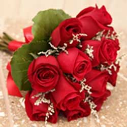 Twelve Rose Hand Tied Bouquet