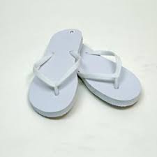 white flip flops