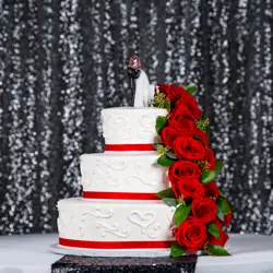 6" x 10" x 14" Divine Wedding Cake 