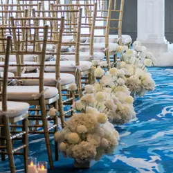 White Silk Aisle Pieces