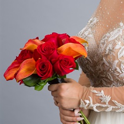 Twelve Rose Calla Lily Mix Bouquet