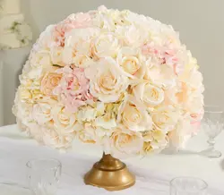  Reception Rentals - Cream Silk Centerpieces   
