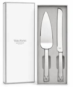 Vera Wang Silver Cake Server Set