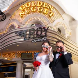 Fremont Rooftop Wedding Experience | Marquee Lights Activated